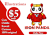 illustrate a cute and chubby cartoon character