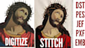 do embroidery digitizing in pxf, xxx, exp, and dst in 1 hour