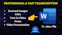 extract or transcribe text from image, pdf, video, web