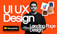 design landing page, and homepage on figma