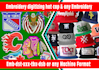 do any embroidery digitizing hat cap logo patch jacket 1hour