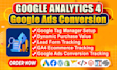 setup google ads conversion tracking, analytics 4, ga4 ecommerce by tag manager