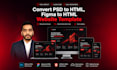 convert PSD to HTML, figma to HTML website template