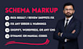 do schema markup for ai, aeo, GEO and SEO, also remove error warnings