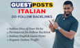 get you guest post backlinks from italian sites, guest posting service