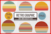 provide 200 retro sunset premium graphic set