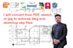 convert PDF, image, or sketch to editable autocad and skp files