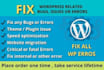 fix wordpress error, wordpress issue, wordpress troubleshooting, wordpress help