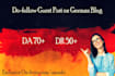 do a dofollow guest post on a german blog