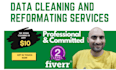 clean and reformat excel and google sheets data