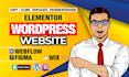 design or clone wix, figma, webflow, squarespace to wordpress website
