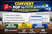 convert PDF to excel or word with high accuracy