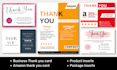 design professional amazon thank you card,package insert,product insert