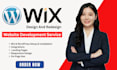 develop a responsive wix website or wordpress site
