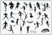 design sports silhouette, stencil, and line art
