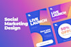 design social media marketing graphics in figma