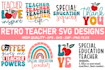 do high quality retro teacher svg cut file bundle for etsy