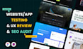 review your website or app, user testing, and give feedback