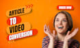 convert your text into an amazing video