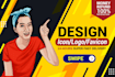 design unique icons, logo and favicons within a 24 hour