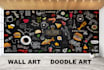 design creative wall art, decal, mural and doodles