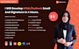 create html email outlook email and signature