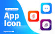 design the high quality ios and android app icon logo within 25 hours