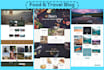 create food and travel blog website