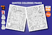 create quotes coloring pages with floral pattern for amazon kdp, etsy