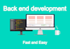 do back end development on web apps