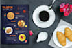 design professional menu card for your restaurant or cafe