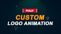 create a 2d custom logo animation
