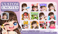 draw twitch emotes, animated emotes, vtuber emotes or twitch sub badges