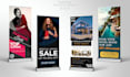 design a professional roll up banner, pull up banner, and retractable banner