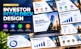 design an investor pitch deck