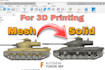 convert mesh to solid for 3d printing using fusion 360