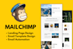 build mailchimp landing page, mailchimp automation, email templates