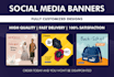 design custom, professional social media posts, banners