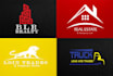 design professional flat minimal logo