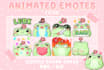 send you premade cute frog emotes for twitch, discord