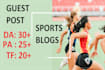 write a guest post for the da 52 sports blog