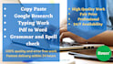 do copy paste, data entry and internet research
