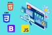 design modern responsive website with HTML CSS bootstrap