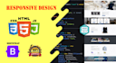 create html css design and redesign with responsive