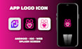 design a minimal app logo for android and ios application