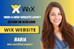 design wix landing page and wix website