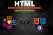 do xd to html, figma to html, psd to html, responsive bootstrap