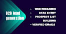 do  web research b2b lead generation data entry lead generation
