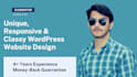 design a unique, classy, and responsive wordpress website
