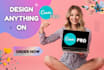 create flyer, poster, banner, social media posts, ebook, ads in canva
